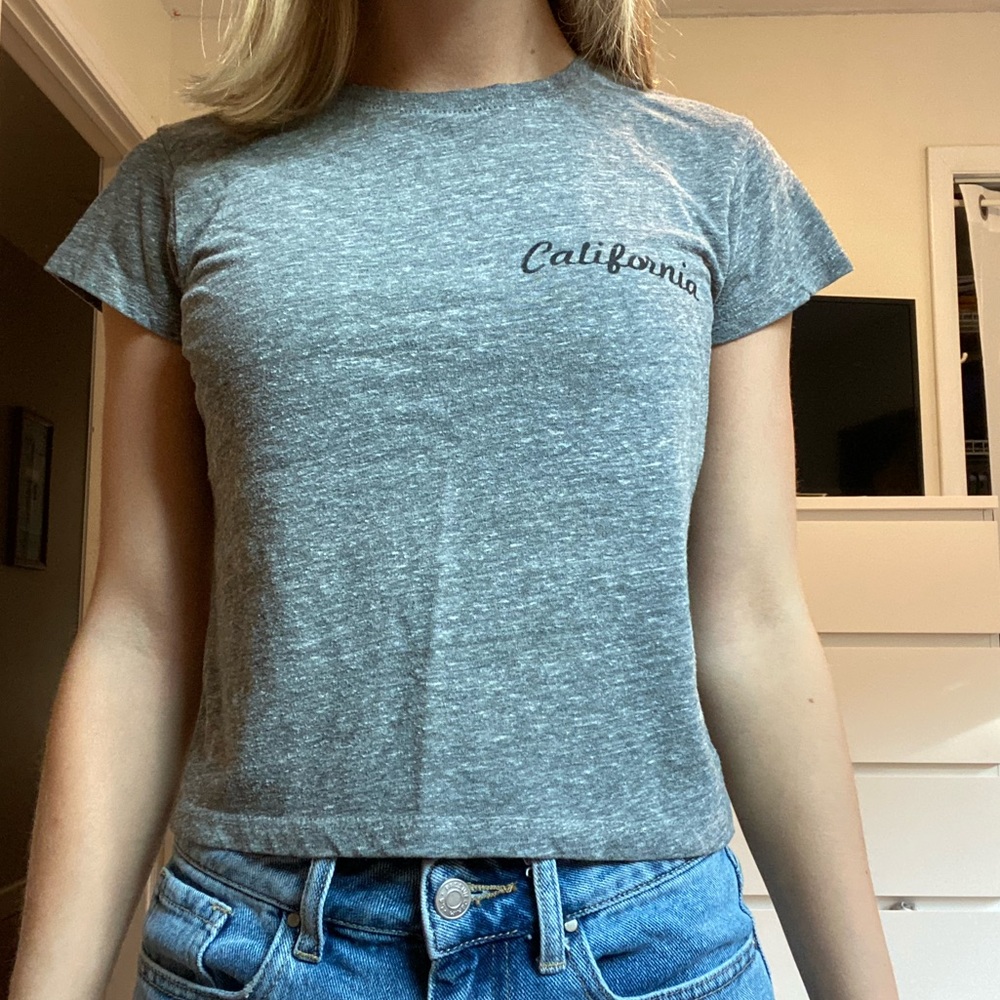 Grey crop top